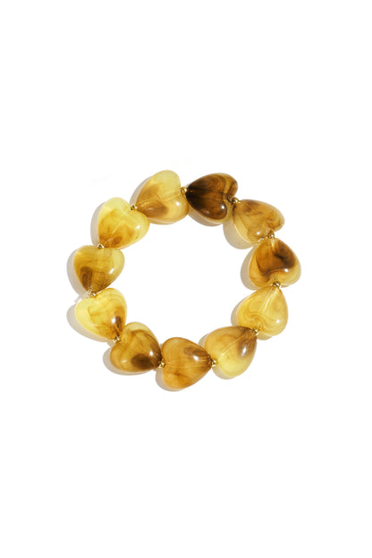 Roze & Paars Amora Heart Beads Armband – Statement Hartjes RVS – productfoto | Tudor Gems
