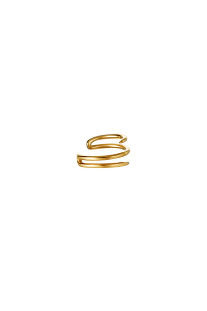 Goud Aurelia Spiral Earcuff RVS Goud – productfoto | Tudor Gems