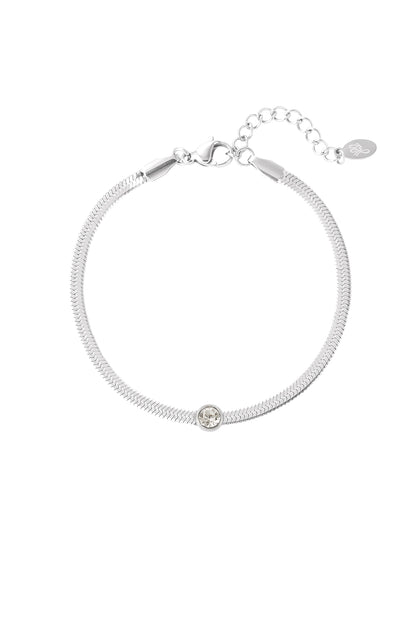 Goud & Zilver Lumina Spark Link Armband RVS Goud & Zilver – gedragen op model | Tudor Gems