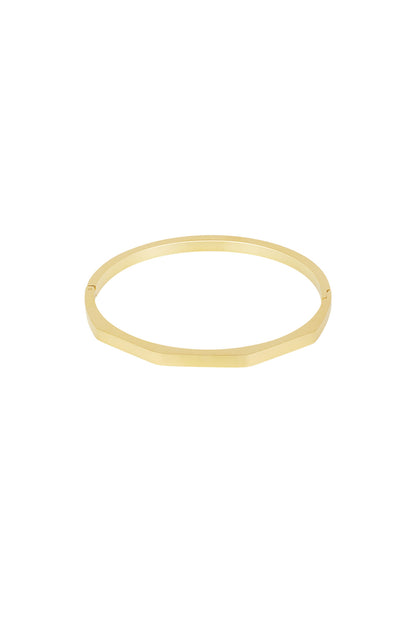 Goud & Zilver Valenza Geo Bangle Armband RVS Goud & Zilver – productfoto | Tudor Gems