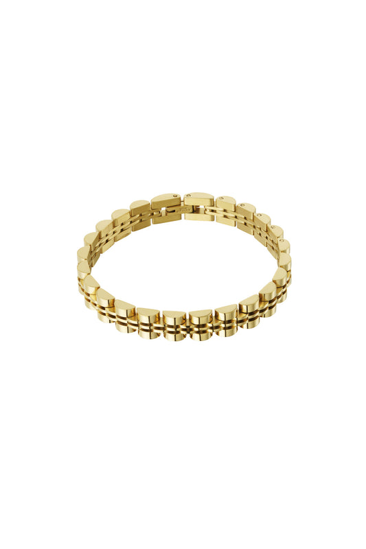 Goud & Zilver Urban Link Chain Armband RVS Goud & Zilver – productfoto | Tudor Gems
