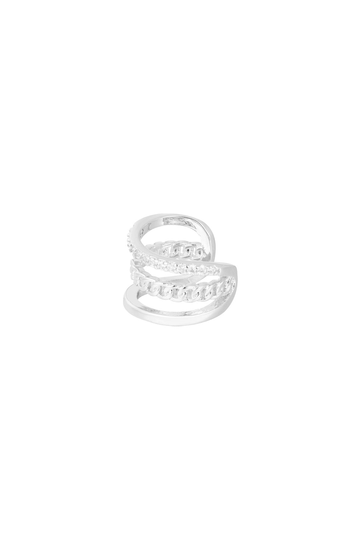 Goud & Zilver Earcuff Aurélie Luxe – RVS Goud & Zilver – foto 5 | Tudor Gems