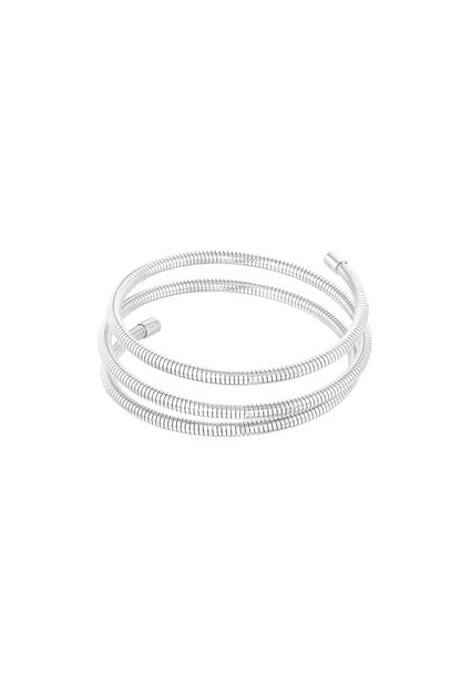 Goud & Zilver Snake Wikkelarmband RVS – Goud & Zilver – gedragen op model | Tudor Gems