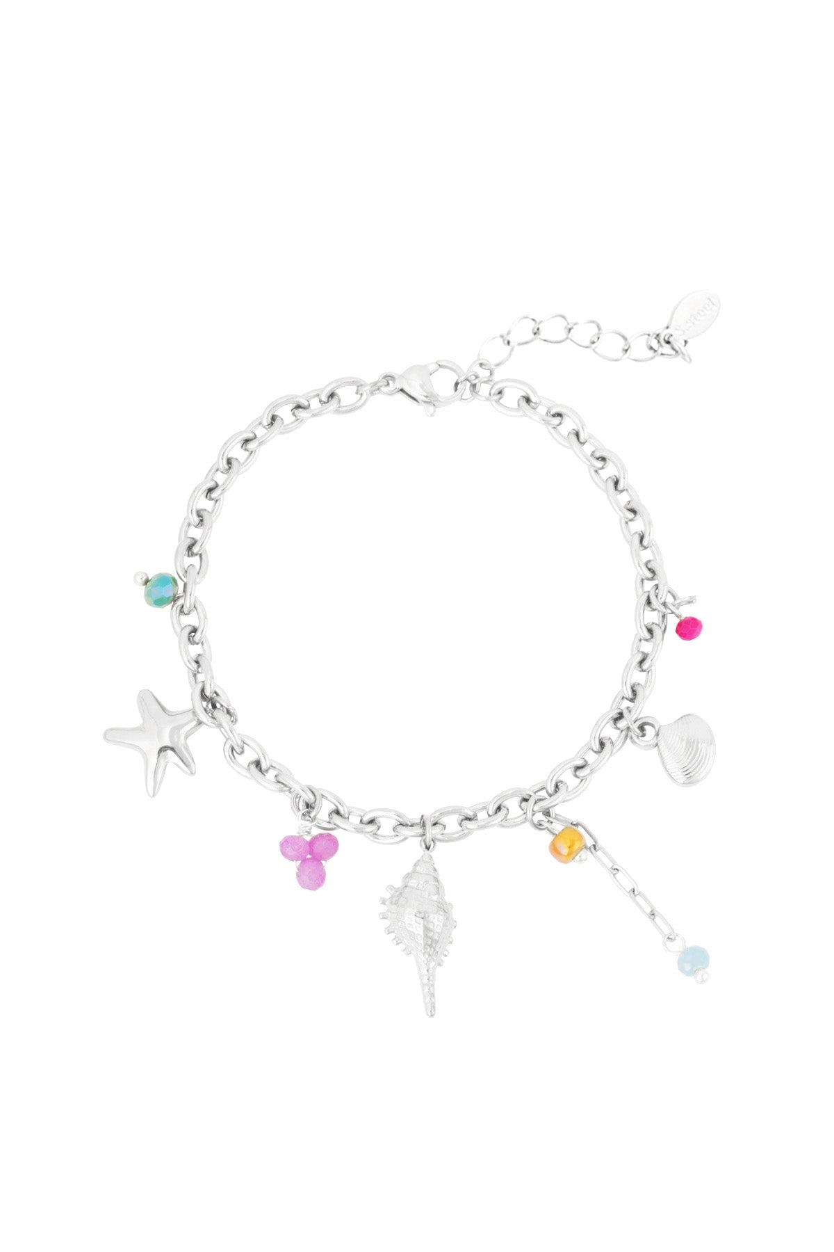 Goud & Zilver Boho Bedelarmband met Schelp & Zeepaardje – Goud & Zilver RVS – foto 5 | Tudor Gems
