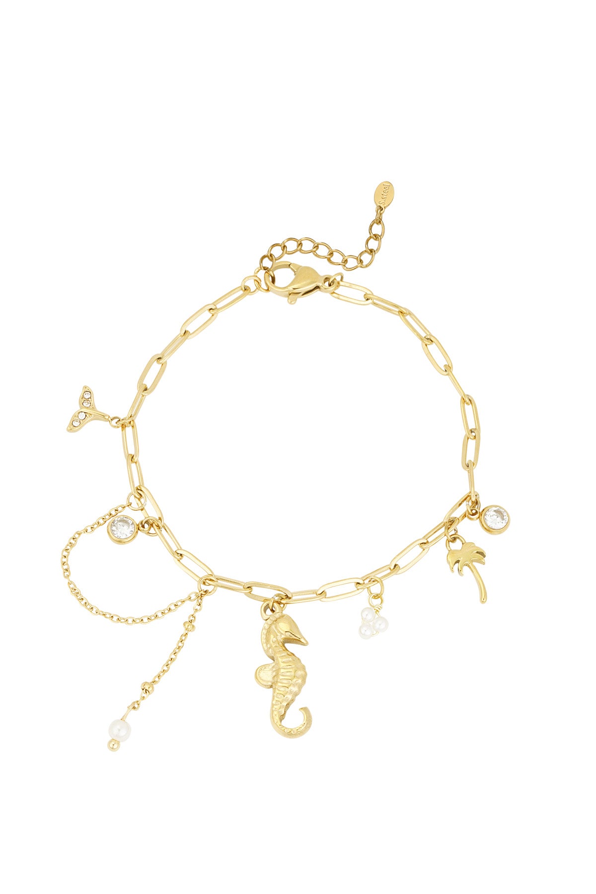 Goud & Zilver Bedelarmband RVS Goud & Zilver – – productfoto | Tudor Gems