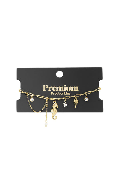 Goud & Zilver Bedelarmband RVS Goud & Zilver – – lifestyle shot | Tudor Gems