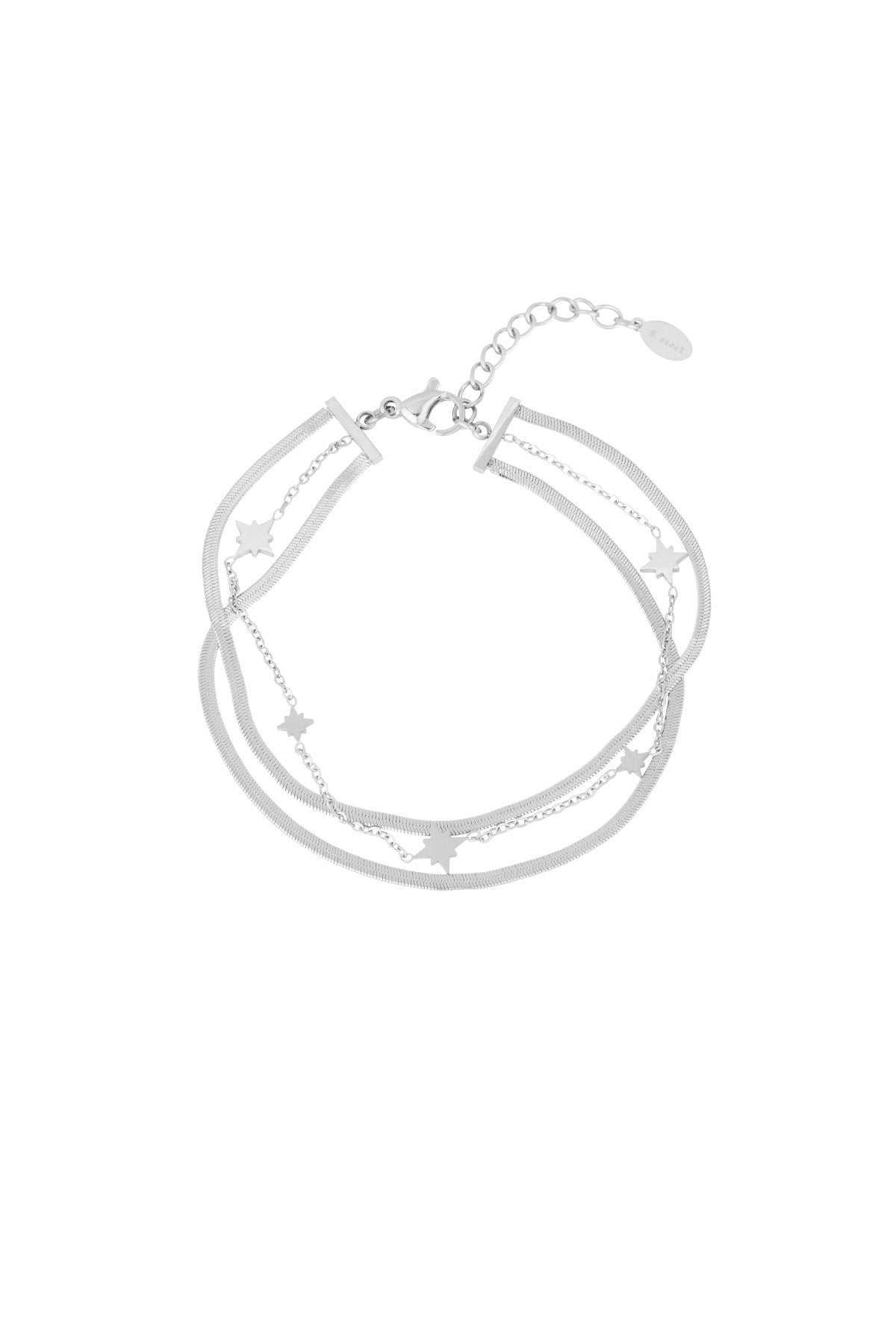 Goud & Zilver Celestia Layered Star Armband RVS Goud & Zilver – foto 5 | Tudor Gems