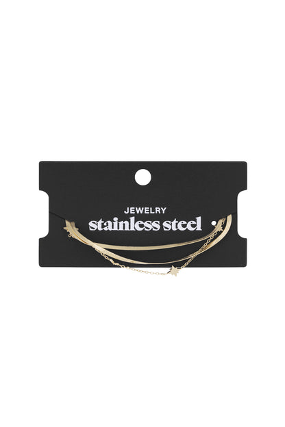 Goud & Zilver Celestia Layered Star Armband RVS Goud & Zilver – lifestyle shot | Tudor Gems