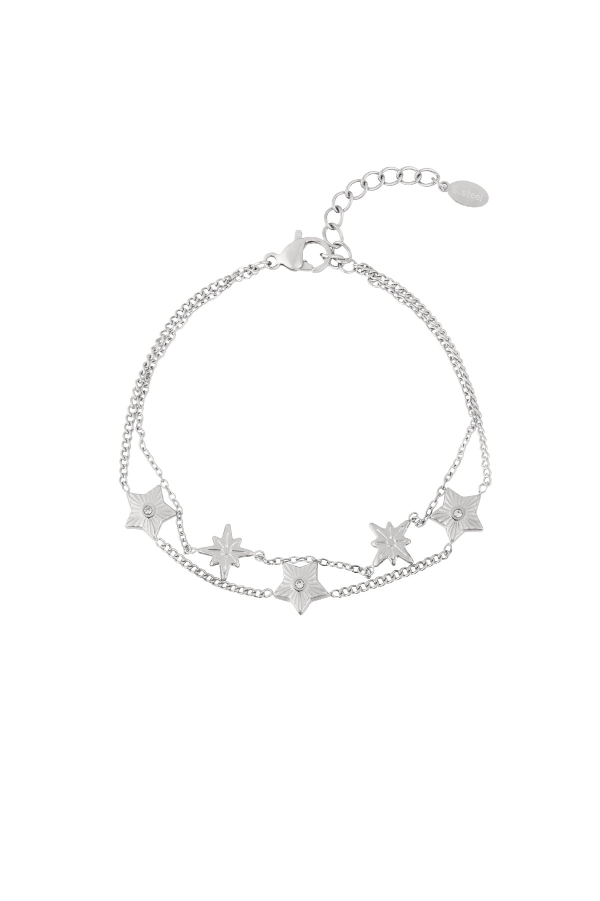 Goud & Zilver Celestia Star Duo Armband RVS Goud & Zilver – productfoto | Tudor Gems