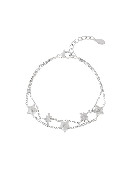 Goud & Zilver Celestia Star Duo Armband RVS Goud & Zilver – productfoto | Tudor Gems