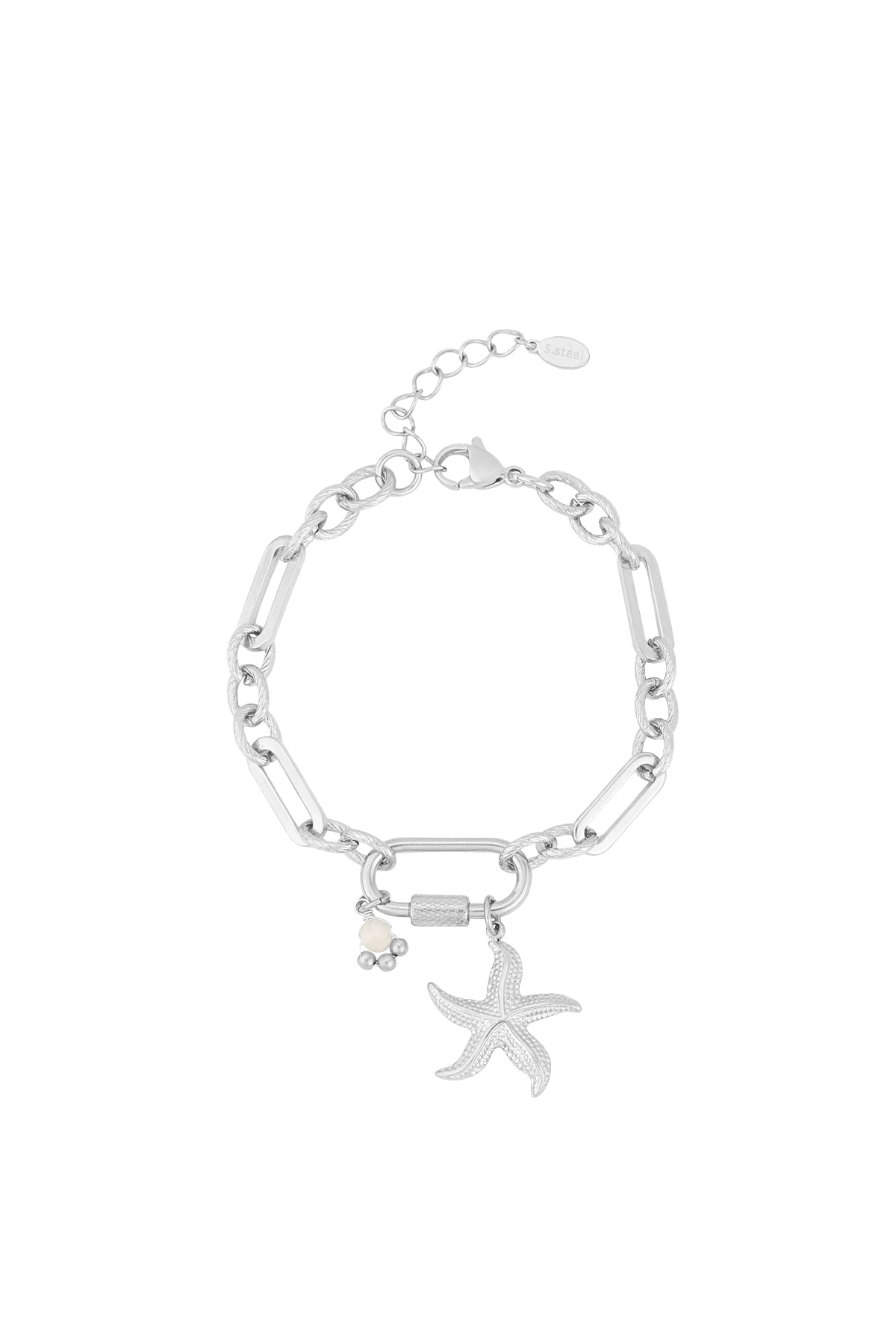 Goud & Zilver Maris Starfish Charm Armband RVS Goud & Zilver – foto 7 | Tudor Gems