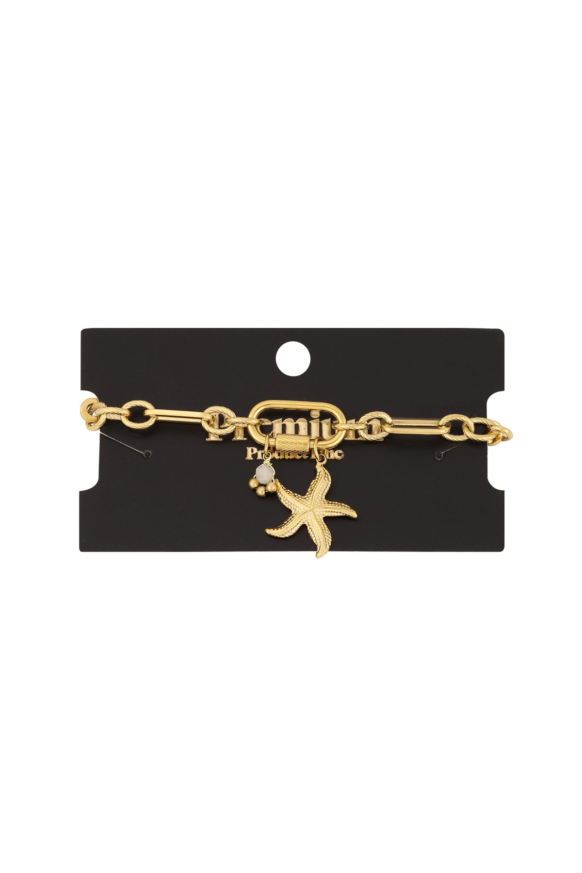 Goud & Zilver Maris Starfish Charm Armband RVS Goud & Zilver – foto 6 | Tudor Gems