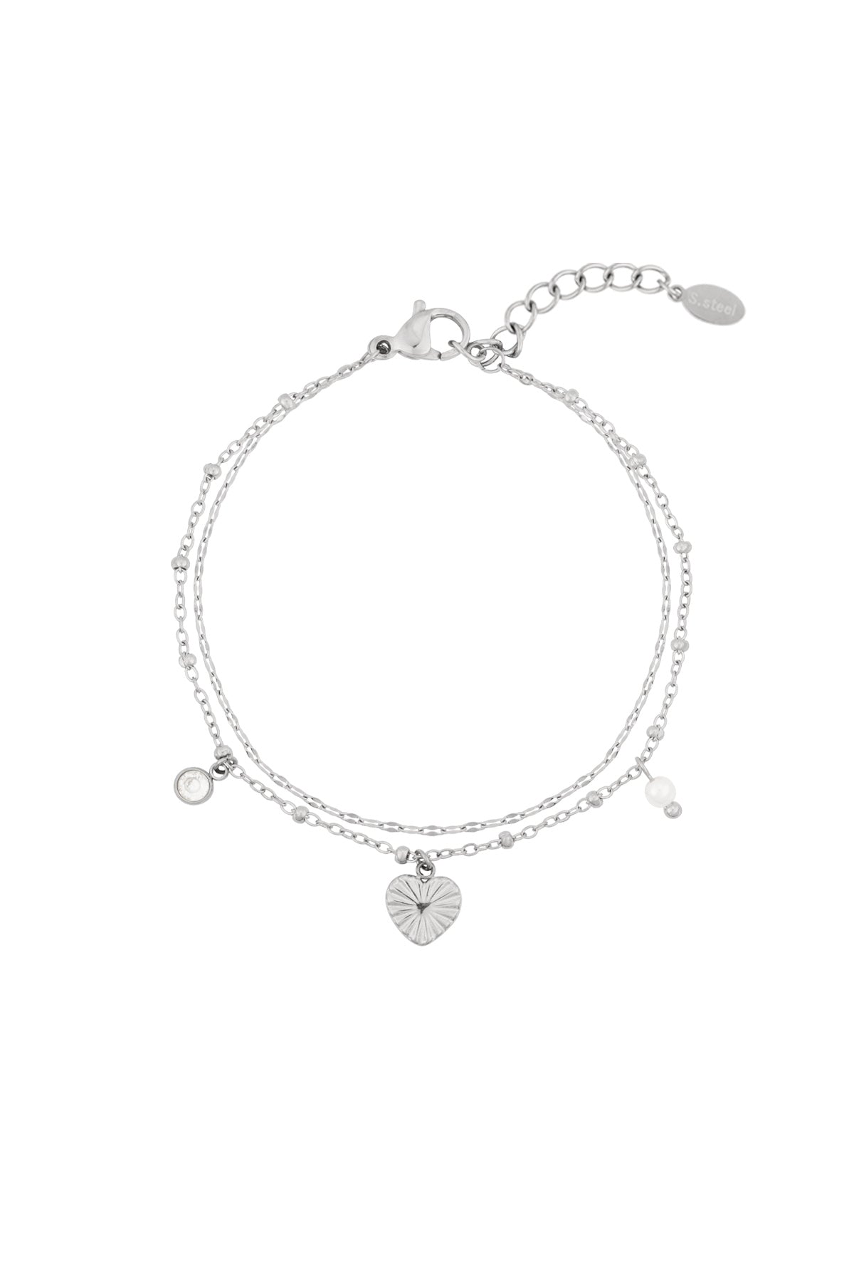 Goud Amore Layered Bedel Armband RVS Goud – productfoto | Tudor Gems