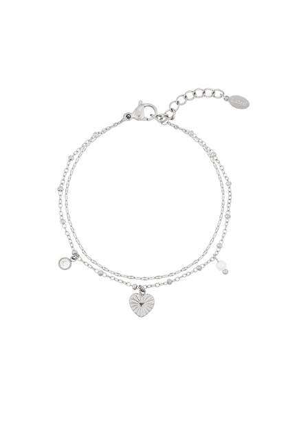 Goud Amore Layered Bedel Armband RVS Goud – productfoto | Tudor Gems