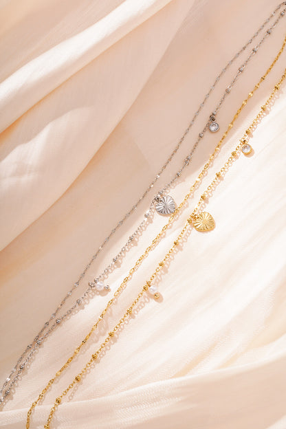 Goud Amore Layered Bedel Armband RVS Goud – foto 5 | Tudor Gems