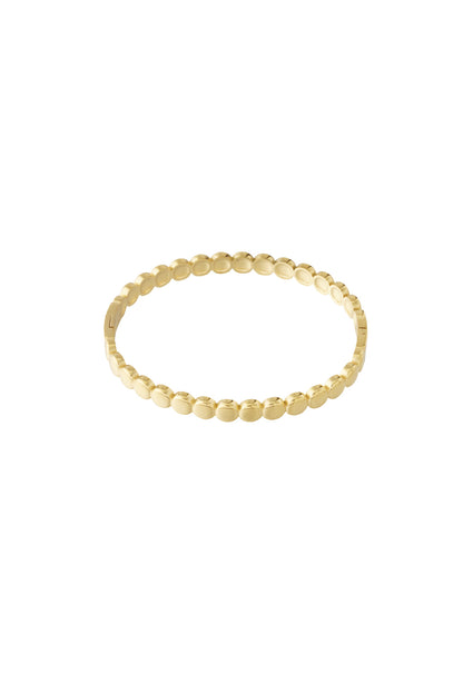 Goud & Zilver Circled Beads Bangle RVS Goud & Zilver – productfoto | Tudor Gems