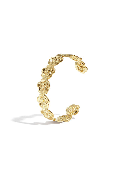 Goud & Zilver Rosalie Bloom Cuff Armband RVS Goud & Zilver – productfoto | Tudor Gems