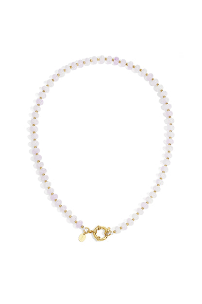 Goud & Roze Kralen Ketting – Goud & Kralen RVS – foto 5 | Tudor Gems