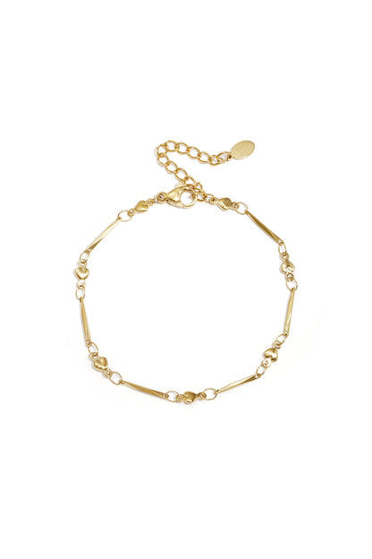 Goud & Zilver Serena Minimal Chain Armband RVS Goud & Zilver – productfoto | Tudor Gems