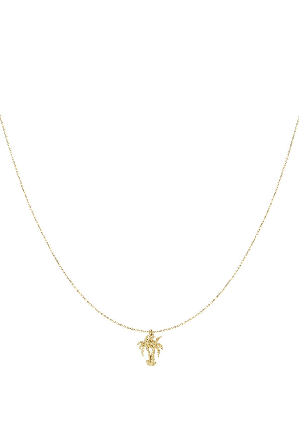 Goud & Zilver Palma Palmboom Ketting RVS Goud & Zilver – productfoto | Tudor Gems