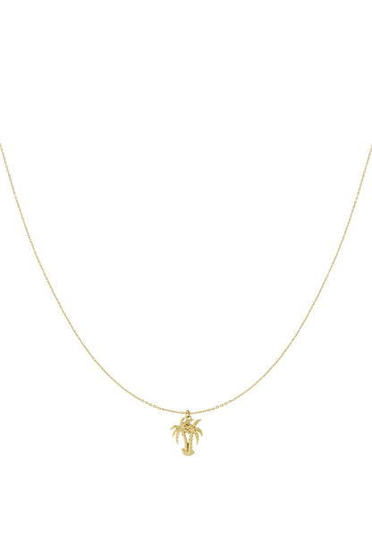 Goud & Zilver Palma Palmboom Ketting RVS Goud & Zilver – productfoto | Tudor Gems