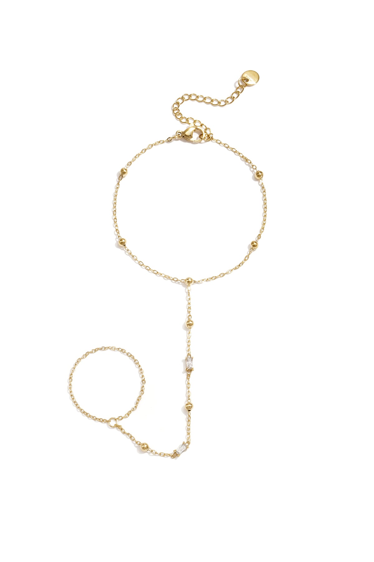 Neva Baguette Handchain van roestvrij staal in goud en zilver | Tudor Gems