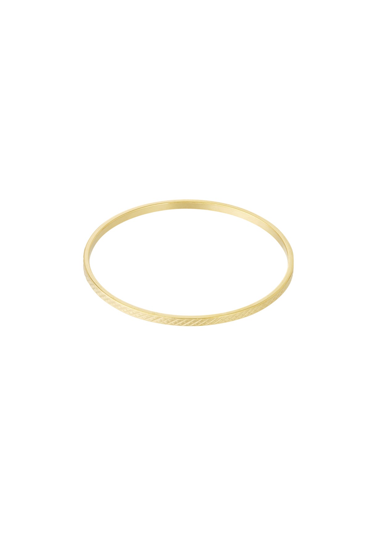 Goud & Zilver Milano Checker Bangle RVS – Goud & Zilver – productfoto | Tudor Gems