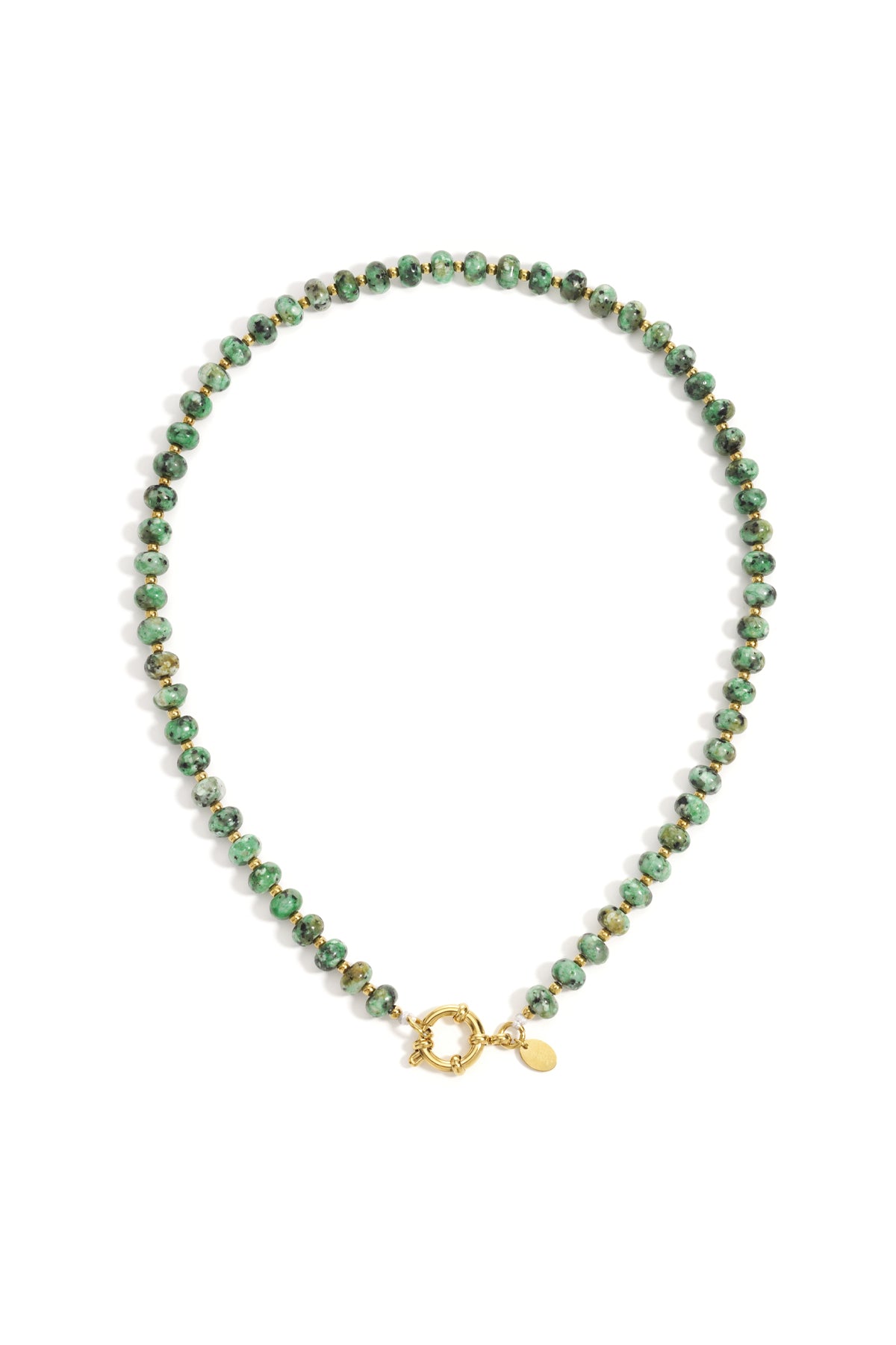 Goud & Roze Kralen Ketting – Goud & Kralen RVS – lifestyle shot | Tudor Gems