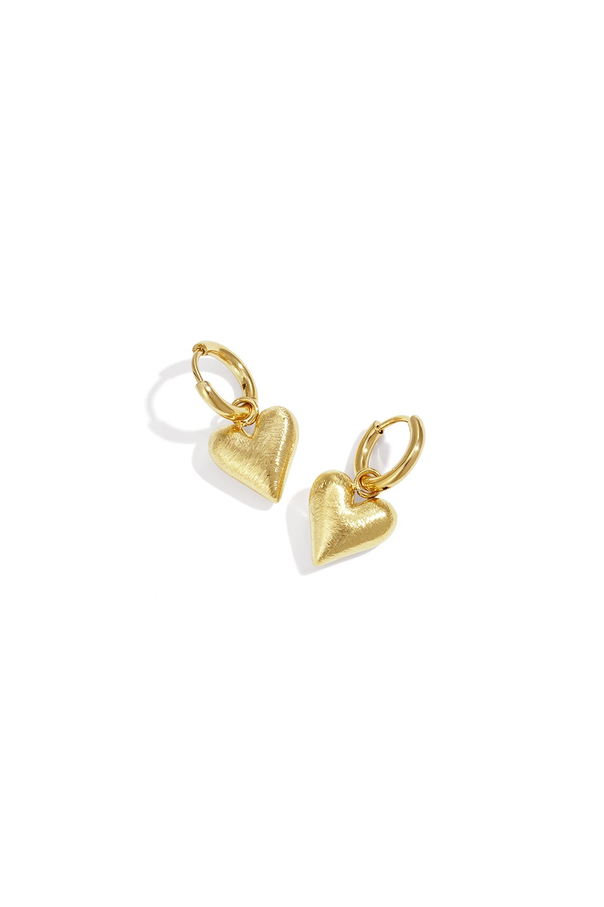 Goud & Zilver Velora Heart Drops – Hart Oorbellen RVS Goud & Zilver – productfoto | Tudor Gems
