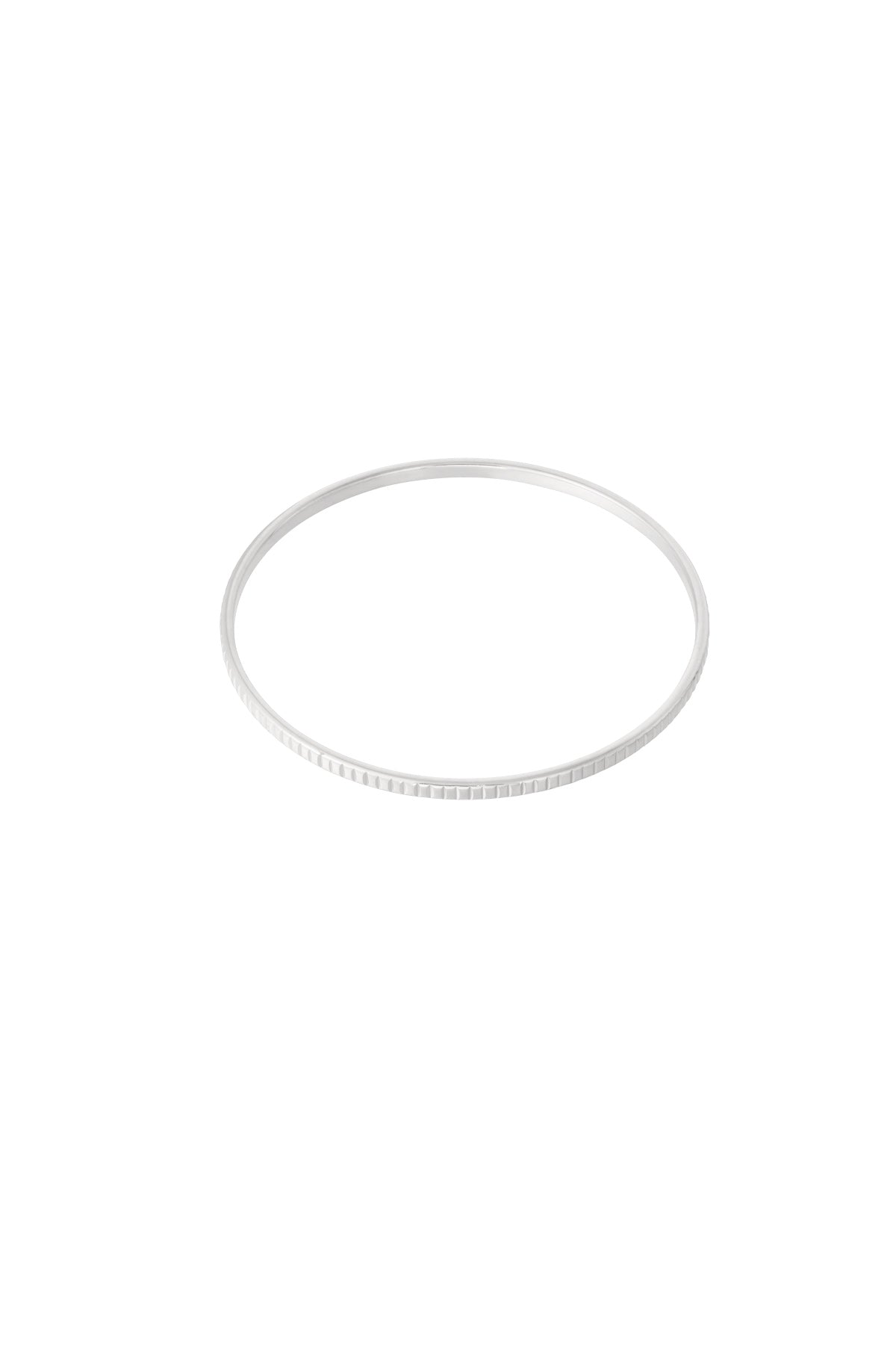 Goud & Zilver Valeria Geo Texture Bangle RVS Goud & Zilver – detail close-up | Tudor Gems