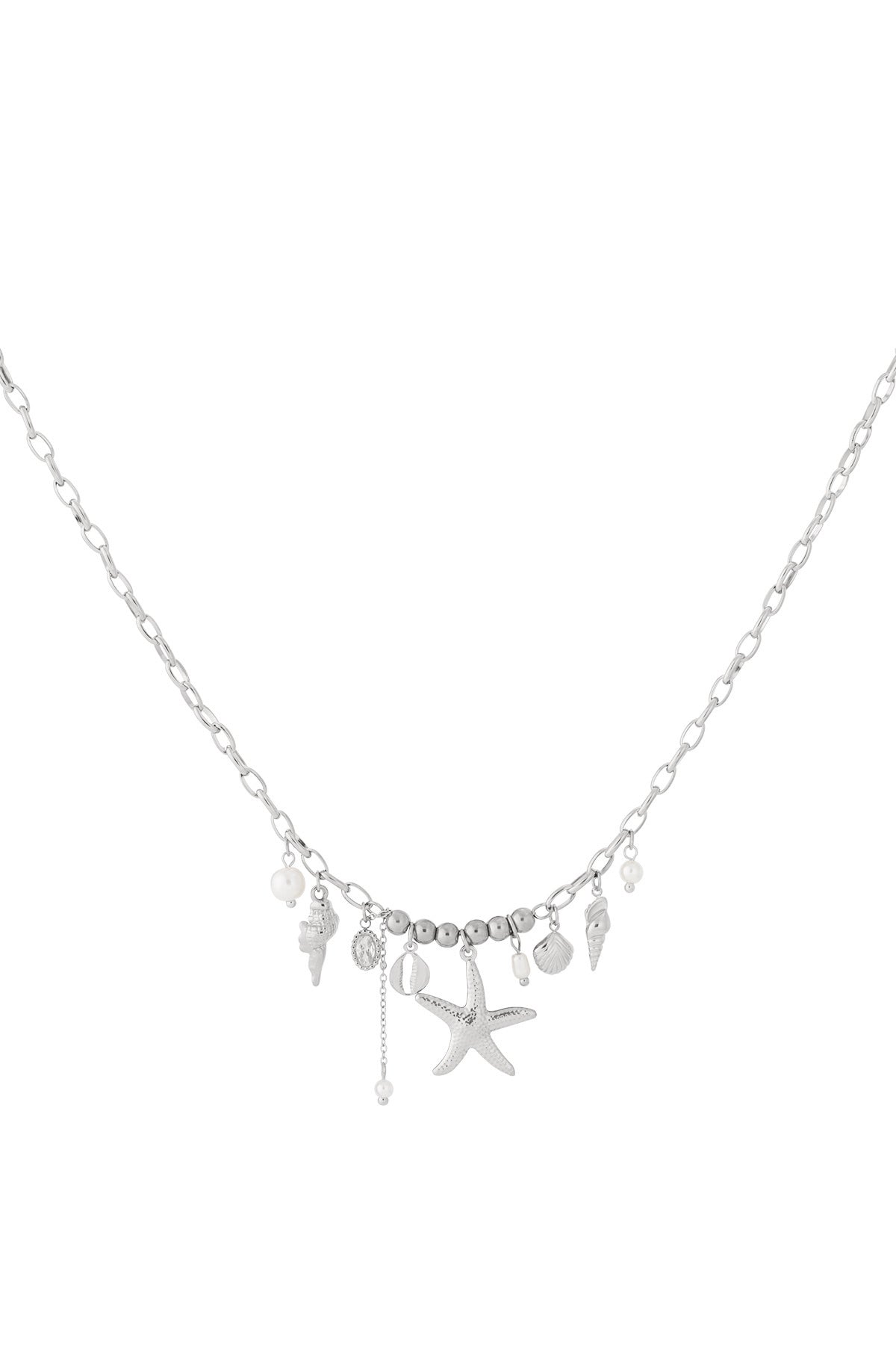 Goud & Zilver Ocean Luxe Charm Ketting RVS Goud & Zilver – lifestyle shot | Tudor Gems