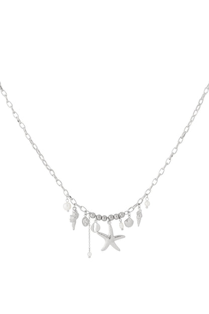 Goud & Zilver Ocean Luxe Charm Ketting RVS Goud & Zilver – lifestyle shot | Tudor Gems