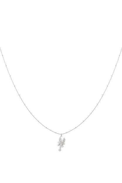 Goud & Zilver Marina Kreeft Ketting RVS Goud & Zilver – gedragen op model | Tudor Gems