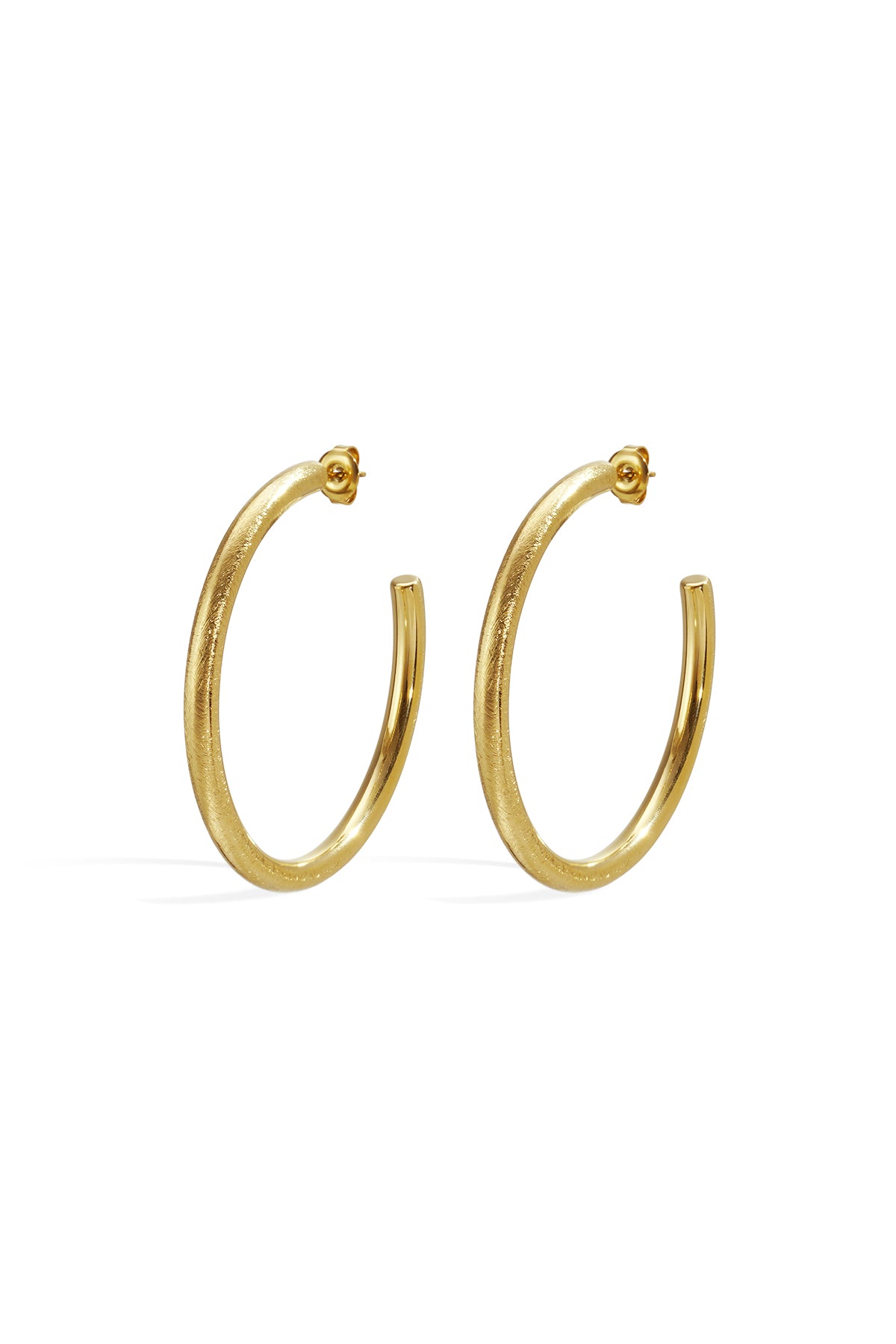 Goud & Zilver Minimal Chic Hoops – RVS Creolen Dames Goud & Zilver – productfoto | Tudor Gems