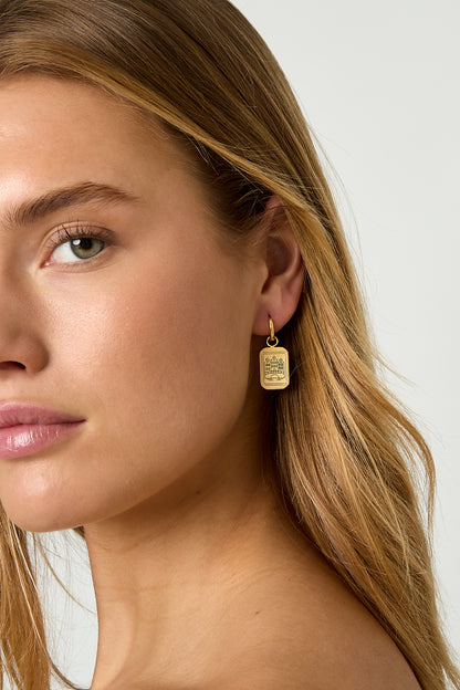Goud & Zilver Amsterdam Canal Charm Oorbellen RVS Goud & Zilver – lifestyle shot | Tudor Gems