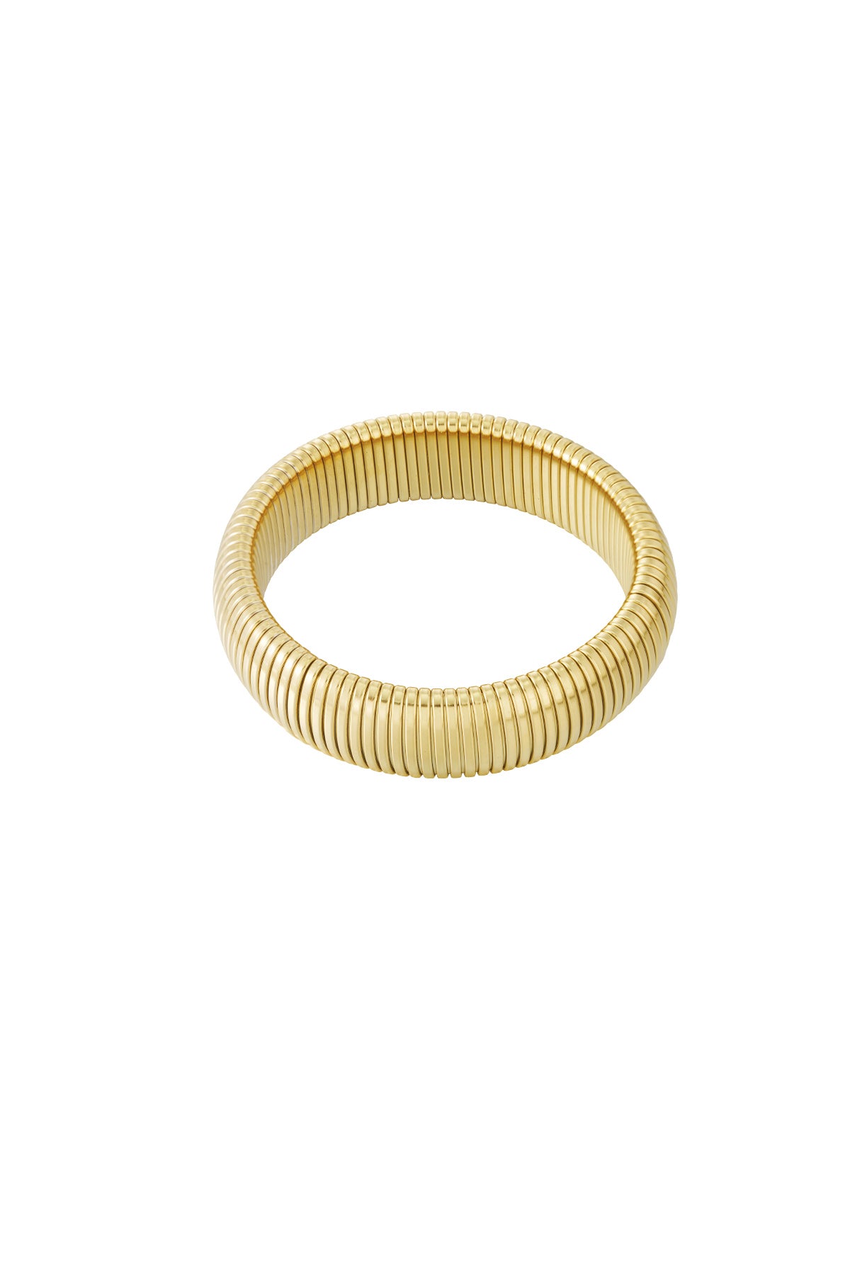 Goud & Zilver Bold & Trendy Stretch Armband RVS – Goud & Zilver – productfoto | Tudor Gems