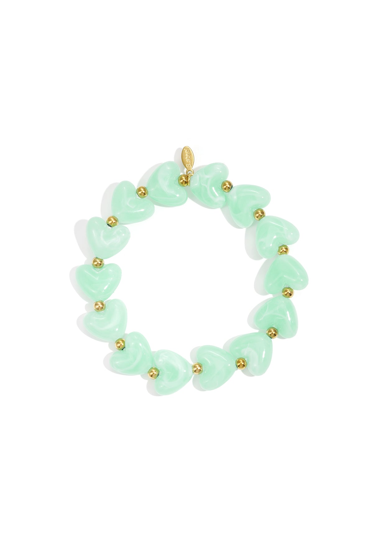 Goud & Roze Sweet Pulse Heart Bracelet – Kralen Hart Armband RVS Goud & Kleuren – foto 21 | Tudor Gems