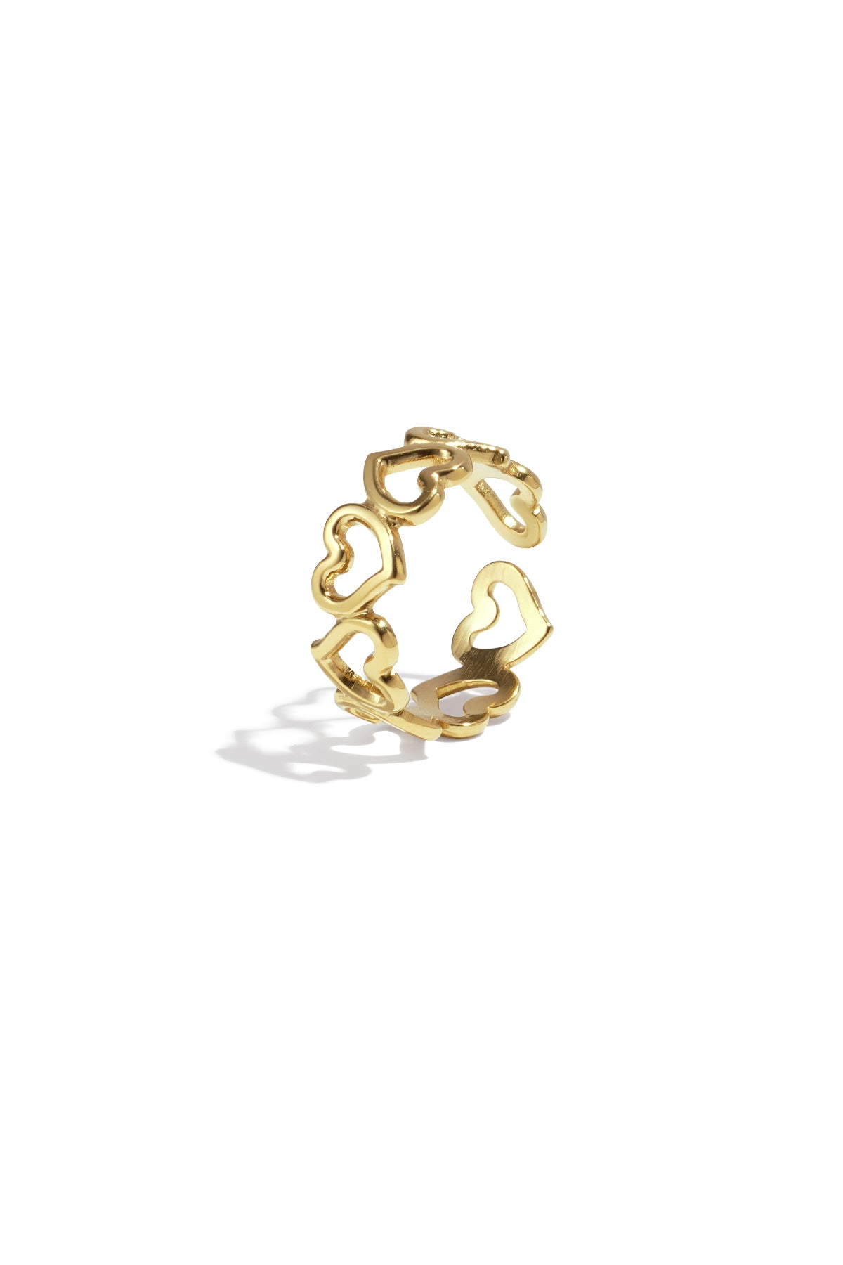 Goud & Zilver Amour Heart Ring RVS – Goud & Zilver – productfoto | Tudor Gems