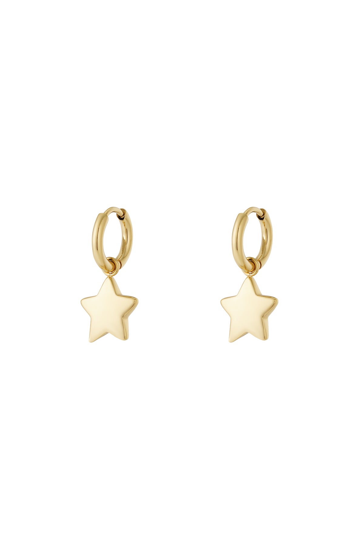 Goud & Zilver Tiny Star Hoop Oorbellen RVS – Goud & Zilver – productfoto | Tudor Gems