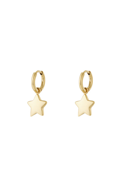Goud & Zilver Tiny Star Hoop Oorbellen RVS – Goud & Zilver – productfoto | Tudor Gems