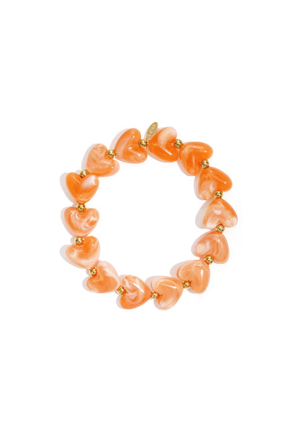 Goud & Roze Sweet Pulse Heart Bracelet – Kralen Hart Armband RVS Goud & Kleuren – foto 23 | Tudor Gems