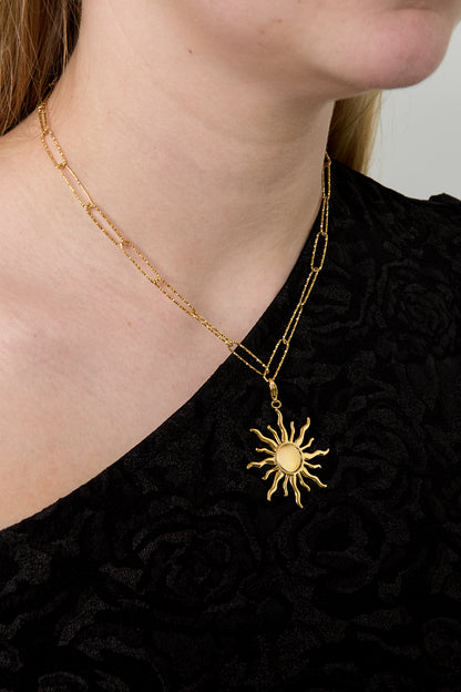 Goud & Zilver Solara Paperclip Ketting RVS Goud & Zilver – detail close-up | Tudor Gems