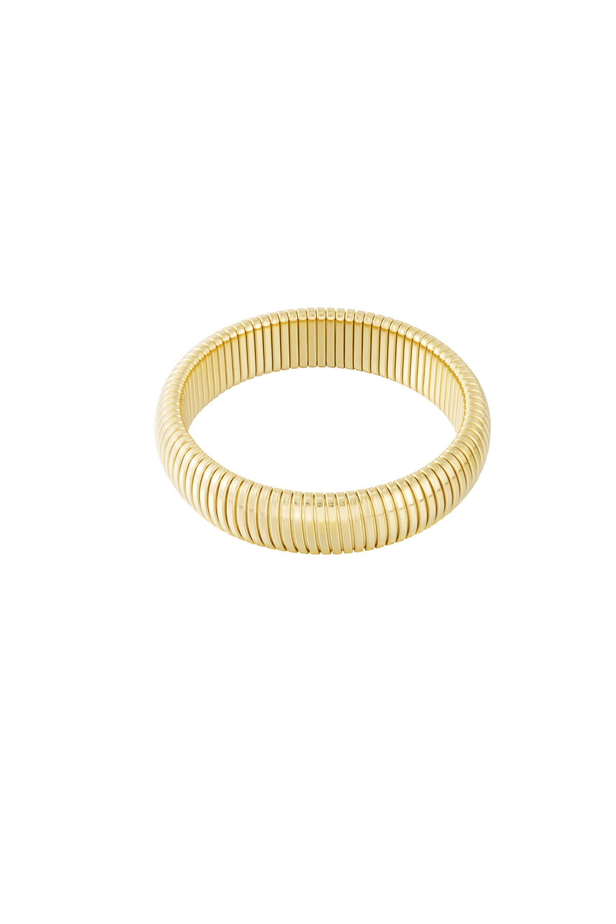 Goud & Zilver Bold & Trendy Stretch Armband RVS – Goud & Zilver – foto 6 | Tudor Gems