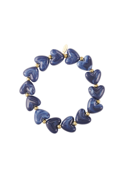Goud & Roze Sweet Pulse Heart Bracelet – Kralen Hart Armband RVS Goud & Kleuren – foto 12 | Tudor Gems