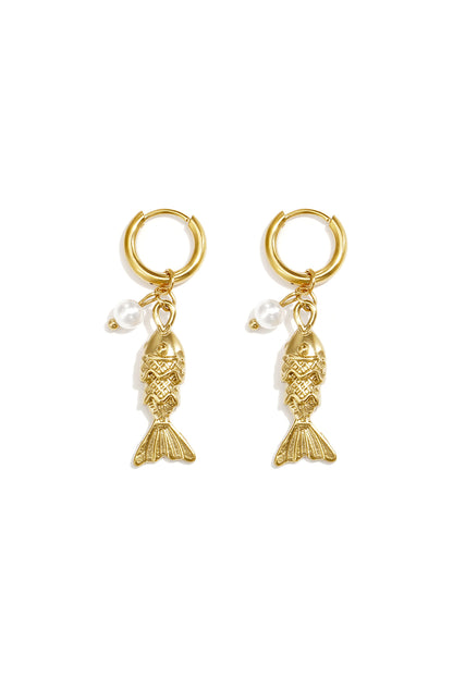 Nerea Vis Oorbellen RVS Goud & Zilver – productfoto | Tudor Gems