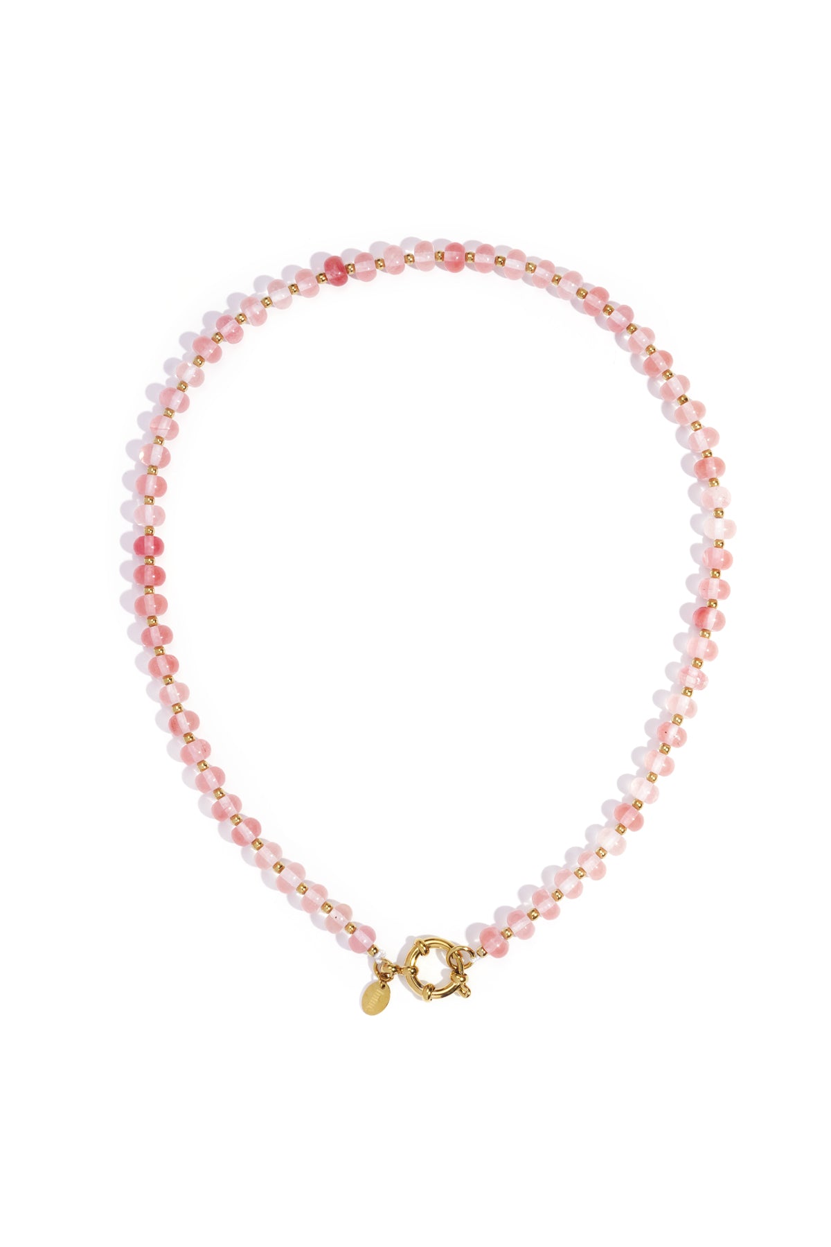 Goud & Roze Kralen Ketting – Goud & Kralen RVS – foto 10 | Tudor Gems