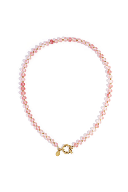 Goud & Roze Kralen Ketting – Goud & Kralen RVS – foto 10 | Tudor Gems