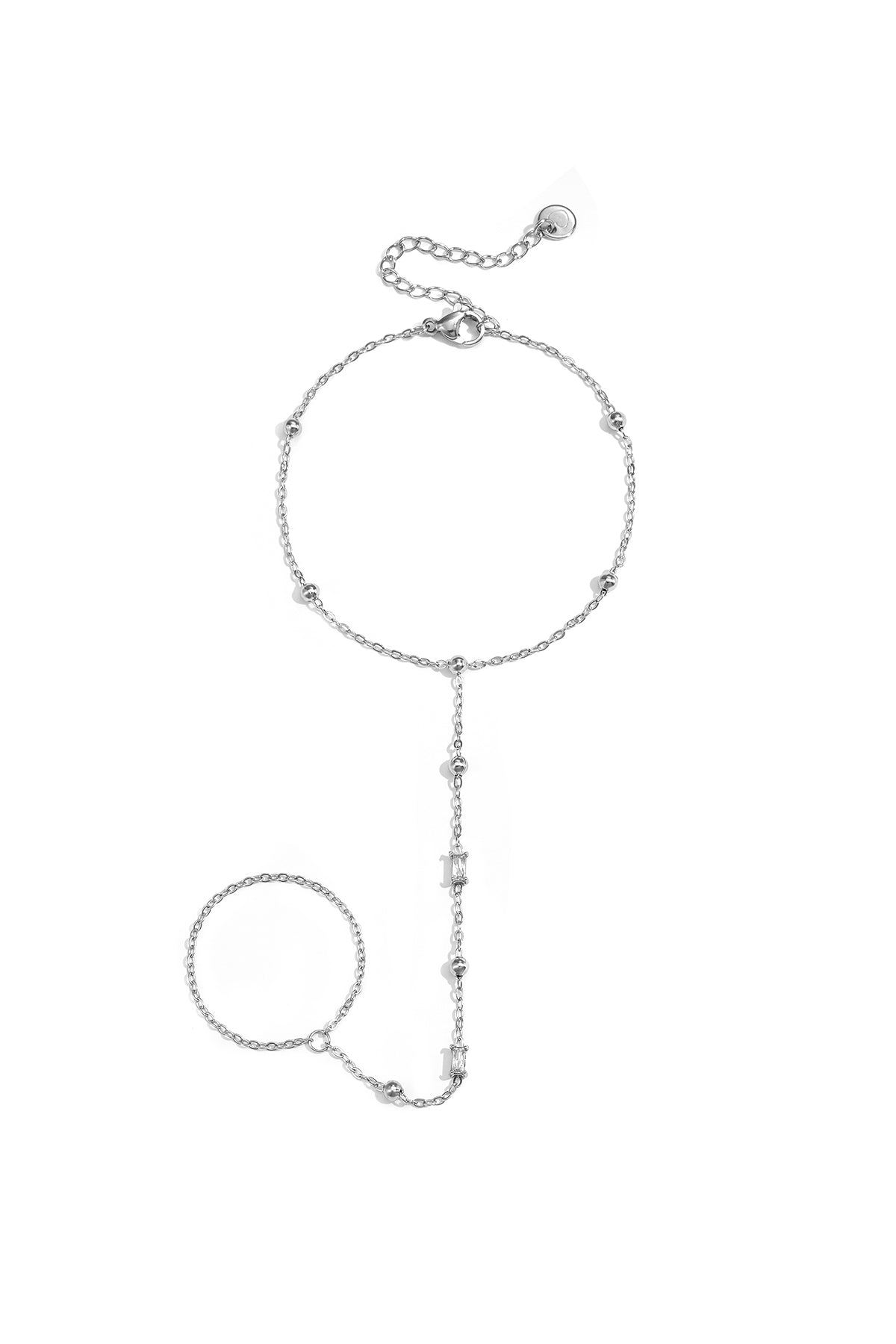 Neva Baguette Handchain van roestvrij staal in goud en zilver | Tudor Gems