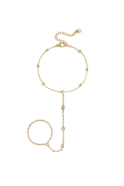 Orla Ovaal Handchain van roestvrij staal in goud en zilver | Tudor Gems