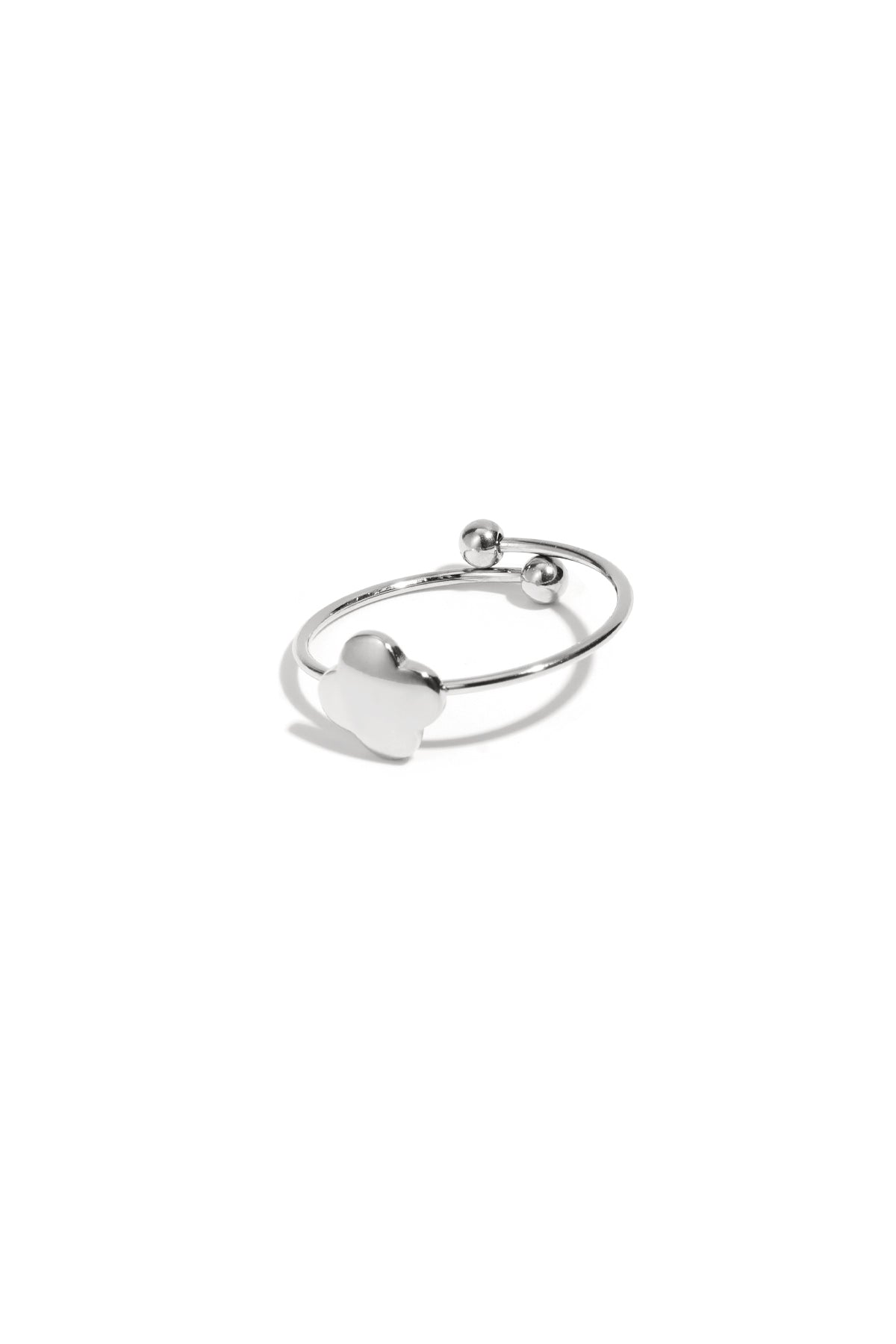 Goud & Zilver Clover Girl Ring – RVS Ring Goud & Zilver – detail close-up | Tudor Gems